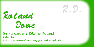 roland dome business card